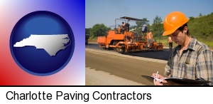 Charlotte, North Carolina - a paving contractor with paving machinery