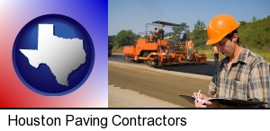Houston, Texas - a paving contractor with paving machinery
