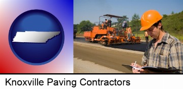 a paving contractor with paving machinery in Knoxville, TN